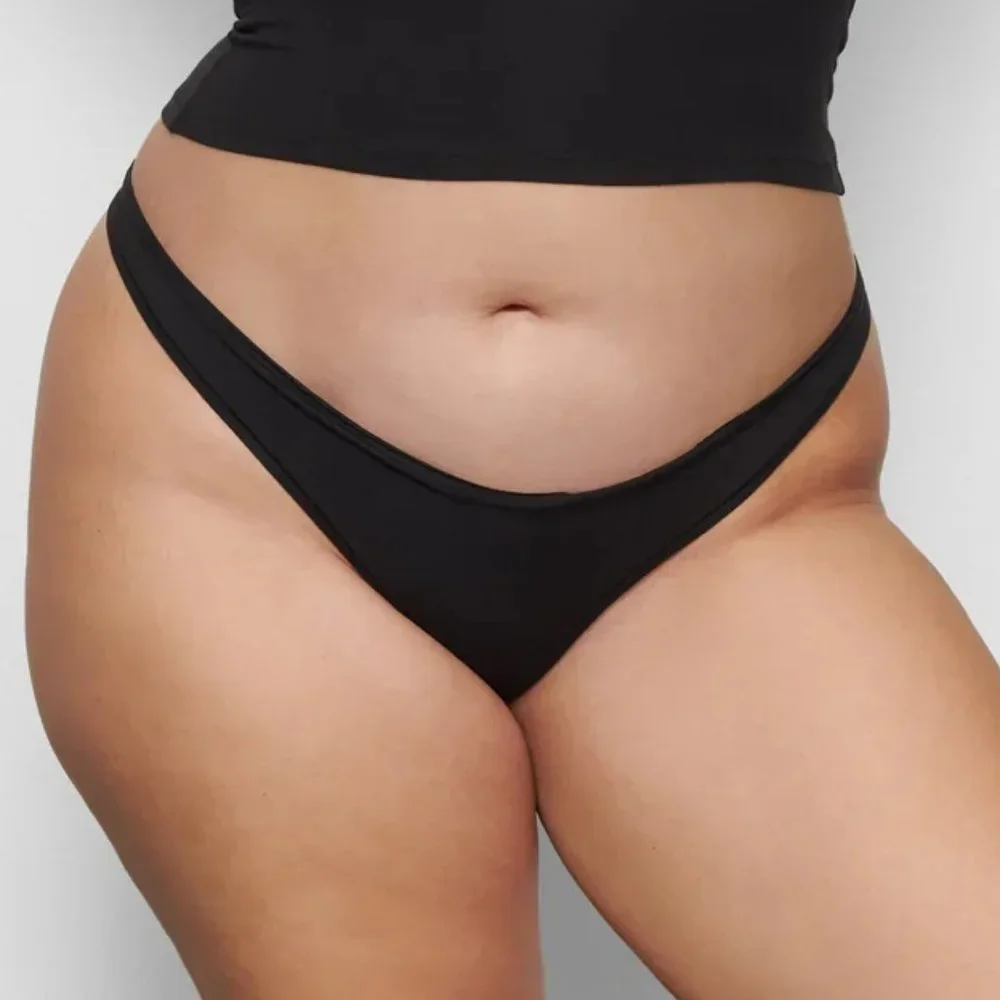 SKIMS COTTON JERSEY DIPPED THONG 2X - Picture 1 of 4